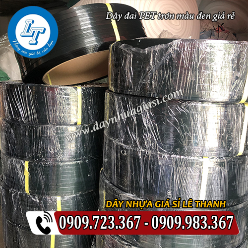 sản xuất dây đai pet trơn màu đen giá rẻ nhất sản xuất dây đai pet trơn màu đen giá rẻ nhất