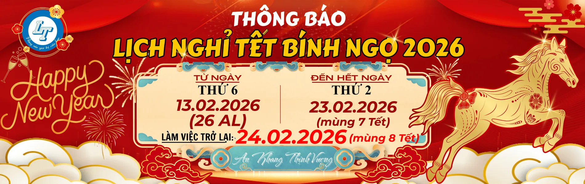 Thông báo nghỉ Tết Nguyên Đán 2026