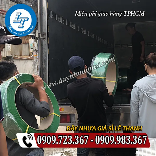 DÂY ĐAI PET XANH TRƠN