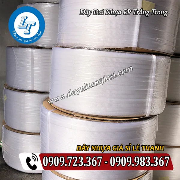 DÂY ĐAI PP MÀU TRẮNG TRONG