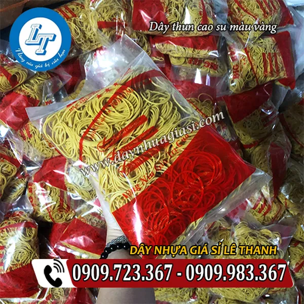 DÂY THUN CAO SU MÀU VÀNG
