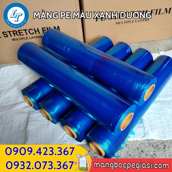 Màng PE màu xanh dương 50cm Màng PE màu xanh dương 50cm