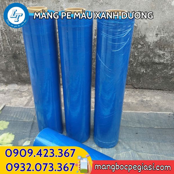 Màng PE màu xanh dương 50cm Giao hàng màng pe