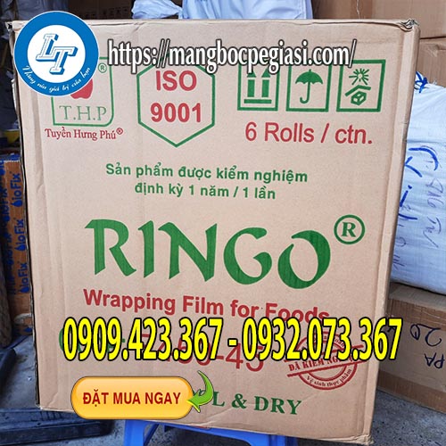 Màng bọc thực phẩm cuộn lớn thùng 6 cuộn Màng bọc thực phẩm cuộn lớn thùng 6 cuộn