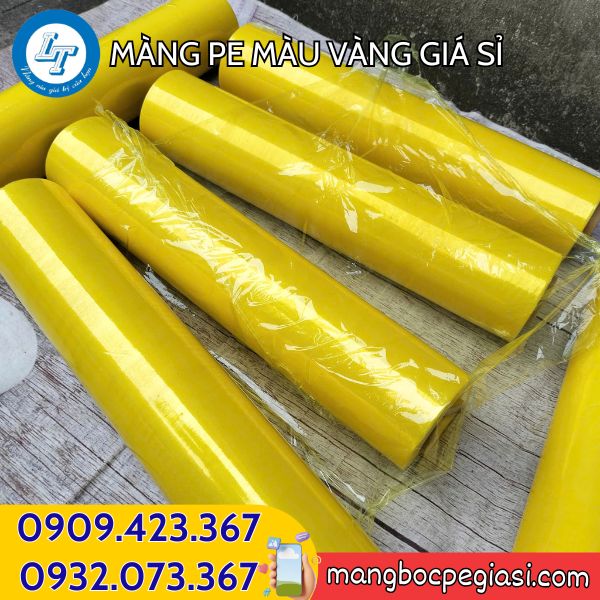 Màng PE bọc hàng màu vàng Màng PE bọc hàng màu vàng