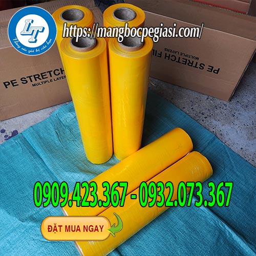 Màng pe màu vàng 50cm giá tốt Màng pe màu vàng 50cm giá tốt