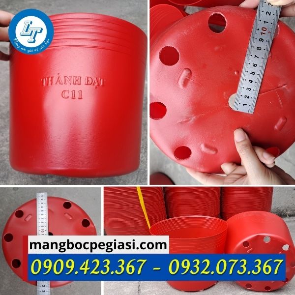 Chậu nhựa đỏ c11 Chậu nhựa đỏ c11