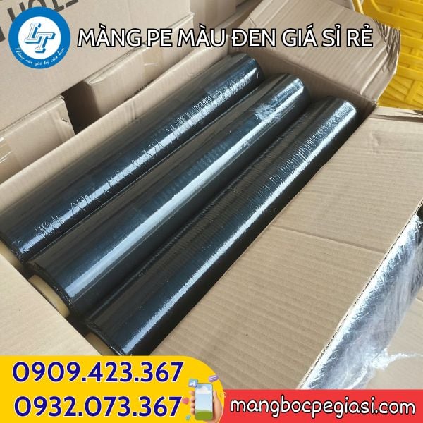 Màng PE đen thùng 6 cuộn giá sỉ Màng PE đen thùng 6 cuộn