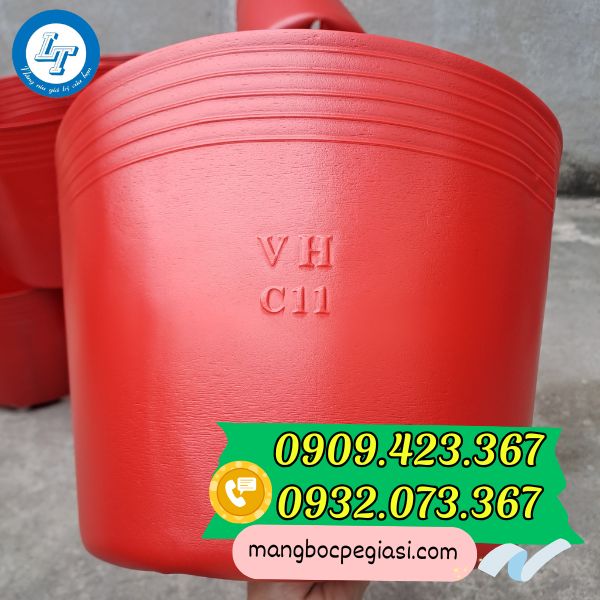 Chậu nhựa màu đỏ C11 Chậu nhựa màu đỏ