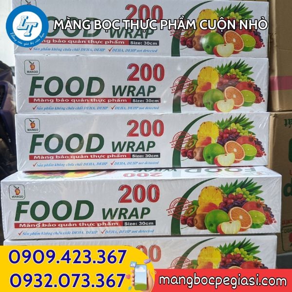 Màng bọc thực phẩm cuộn nhỏ 30cmx200m Màng bọc thực phẩm cuộn nhỏ