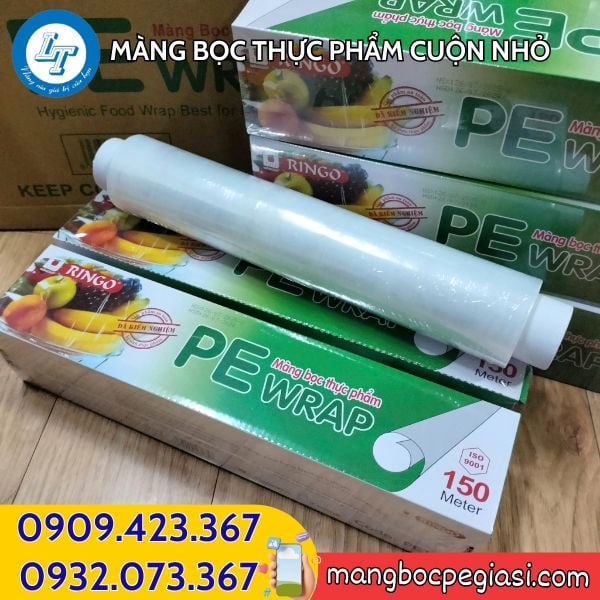 Màng bọc thực phẩm PE cuộn nhỏ Màng bọc thực phẩm cuộn nhỏ