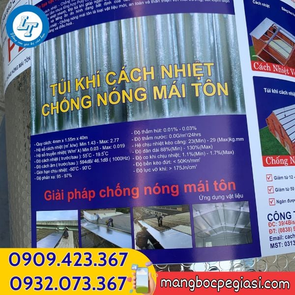 Thông số kỹ thuật túi khí cách nhiệt P2 giá rẻ Túi khí cách nhiệt P2 giá rẻ