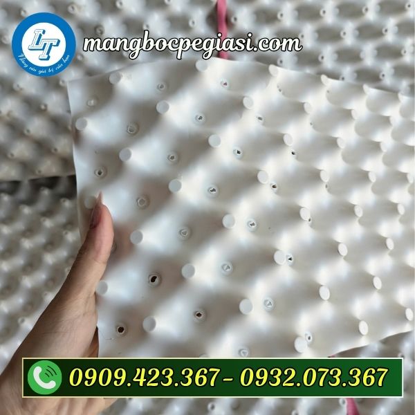 Bầu ươm cây bề mặt nhiều lỗ thoát nước Bầu ươm cây thông minh màu trắng