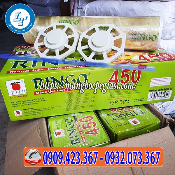 Màng bọc thực phẩm 45cmx450m gồm dao cắt và giá đỡ tiện lợi Màng bọc thực phẩm 45cmx450m gồm dao cắt và giá đỡ tiện lợi