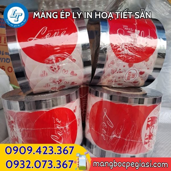 Cuộn màng ép ly in hoạ tiết sẵn Cuộn màng ép ly mẫu đẹp