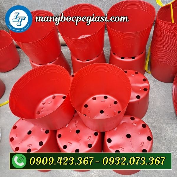 Chậu nhựa đỏ giá sỉ Chậu nhựa đỏ giá sỉ