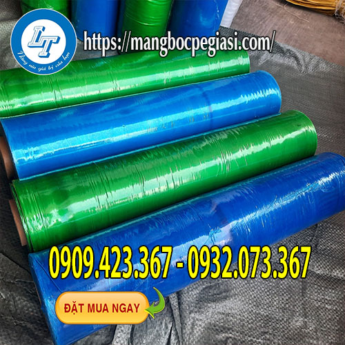 Màng pe quấn pallet màu xanh Màng pe quấn pallet màu xanh