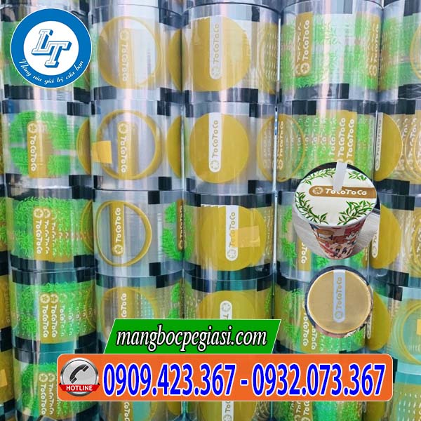Màng ép ly in logo trà sữa toco Màng ép ly in logo trà sữa toco