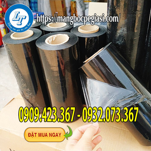 Màng pe màu đen 25cm chất lượng Màng pe màu đen 25cm chất lượng