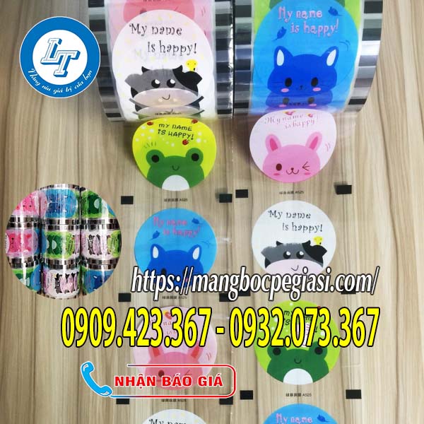 Cuộn keo dán miệng ly in họa tiết Cuộn keo dán miệng ly in họa tiết