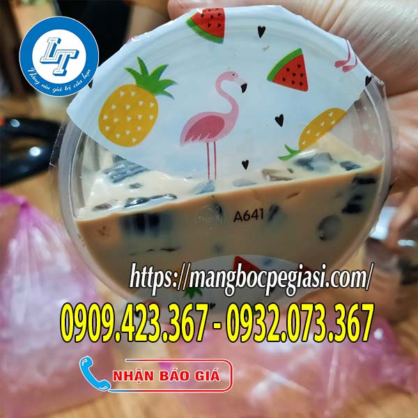 Cuộn keo dán miệng ly trà sữa Cuộn keo dán miệng ly trà sữa