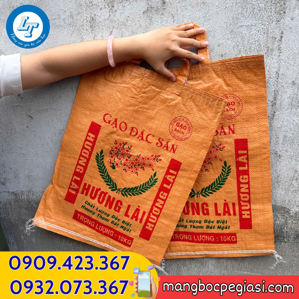 Bao đựng gạo 10kg có quai xách Bao đựng gạo 10kg