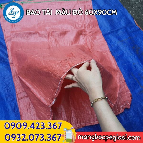 Bao tải màu đỏ 60x90cm Bao tải màu đỏ