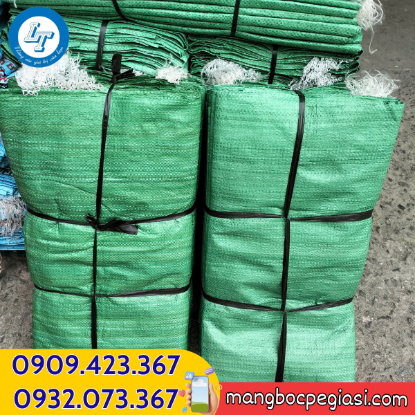 Bao tải dứa xanh dày đẹp đóng xấp 100 cái Bao tải dứa xanh giá sỉ