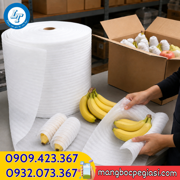 Xốp foam cuộn 2mmx150m sẵn kho Xốp foam cuộn 2mmx150m