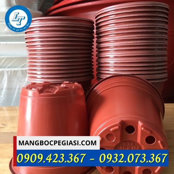 Chậu nhựa mềm trồng cây màu đỏ Chậu nhựa mềm trồng cây