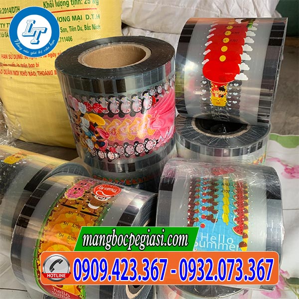 Cuộn màng ép ly in sẵn 1kg7 Cuộn màng ép ly in sẵn 1kg7