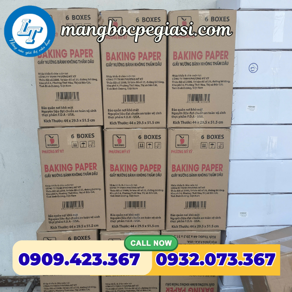 Giấy bạc nướng 3kg thùng 6 cuộn Giấy bạc nướng 3kg