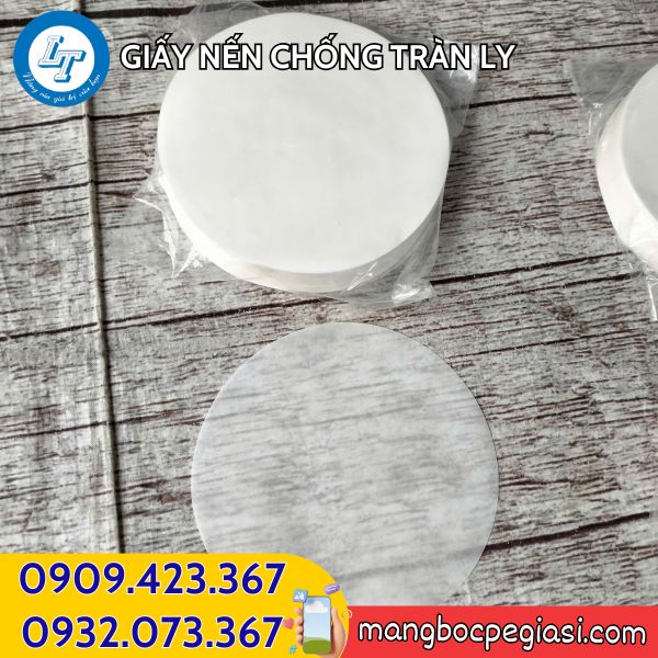 Giấy nến lót ly chống tràn xấp 500 cái Giấy nến lót ly chống tràn