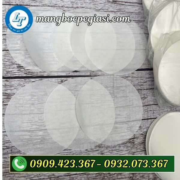 Giấy nến lót miệng ly chống tràn 13cm Giấy nến lót miệng ly chống tràn