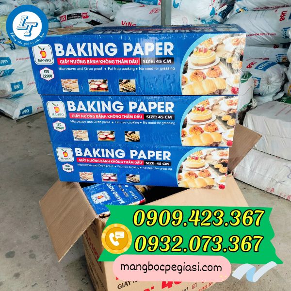 Giấy nến nướng bánh không thấm dầu giá rẻ Giấy nến nướng bánh không thấm dầu