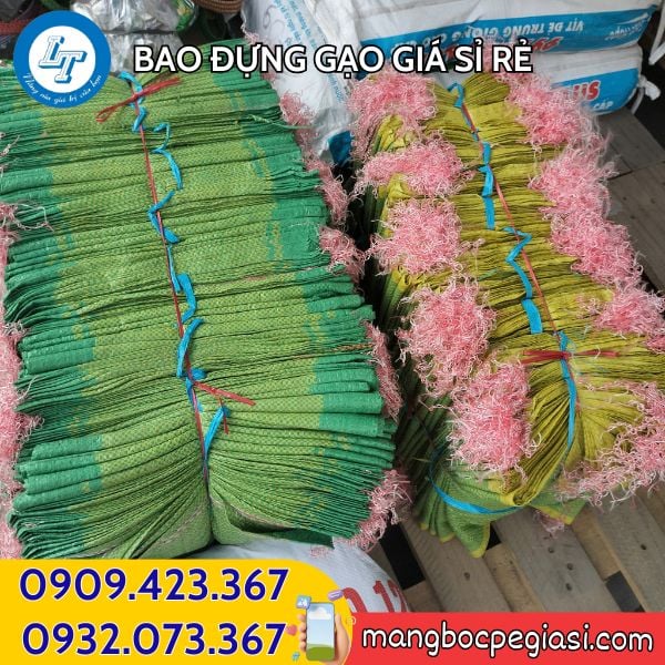 Bao tải gạo nhiều size giá rẻ Kho sỉ bao tải đựng gạo