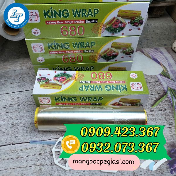 Màng bọc thực phẩm King wrap 680 sỉ rẻ Màng bọc thực phẩm King wrap 680 dẻo dai