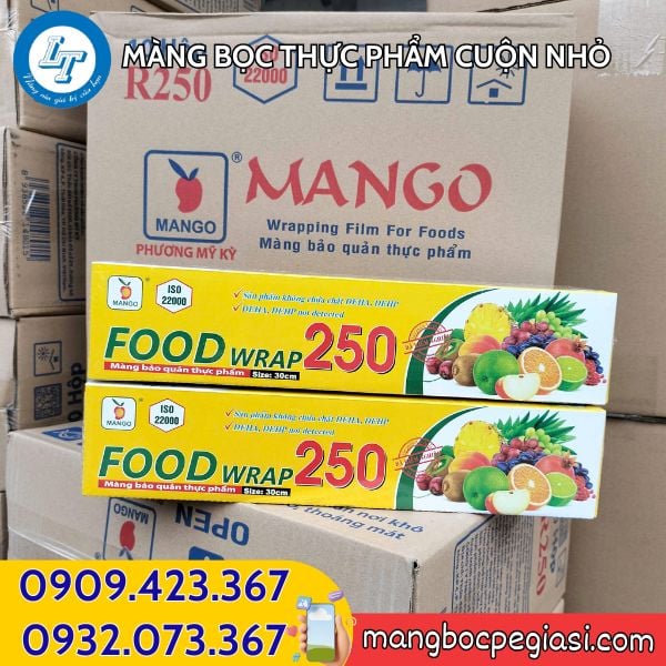 Màng bọc thực phẩm cuộn nhỏ mango Màng bọc thực phẩm cuộn nhỏ
