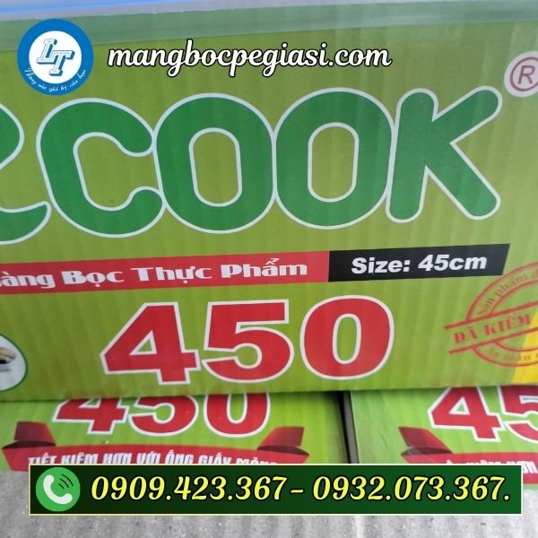 Màng bọc thực phẩm Ecook 450 Màng bọc thực phẩm Ecook 450