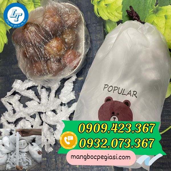 Màng bọc thực phẩm túi gấu bo chun tiện lợi Màng bọc thực phẩm túi gấu bo chun tiện lợi