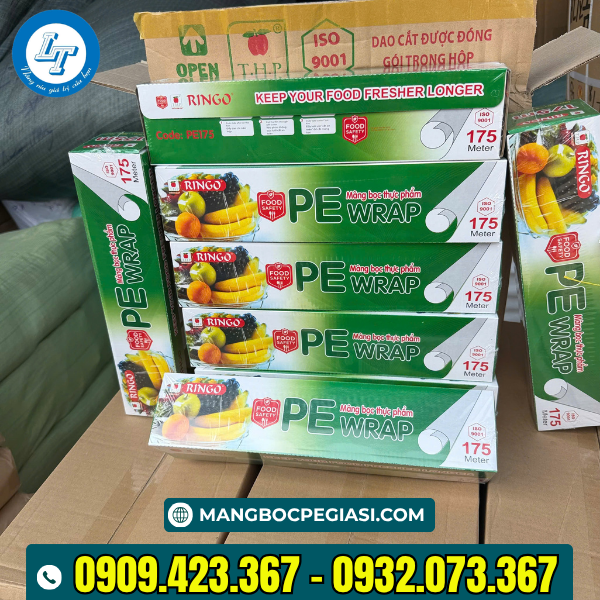 Màng bọc thực phẩm PE Ringo 175m Màng bọc thực phẩm PE Ringo 175m