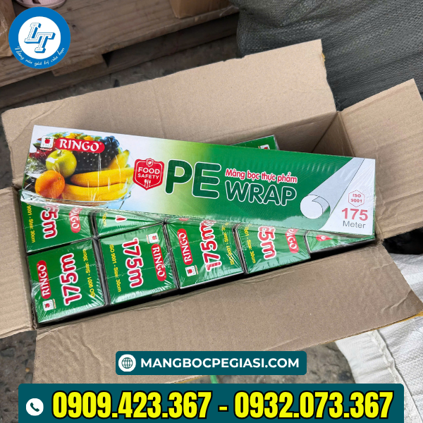 Màng bọc thực phẩm PE Ringo 175m Màng bọc thực phẩm PE Ringo 175m