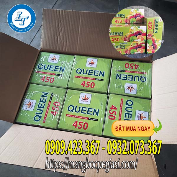 Màng bọc thực phẩm queen thùng 6 cuộn Màng bọc thực phẩm queen thùng 6 cuộn