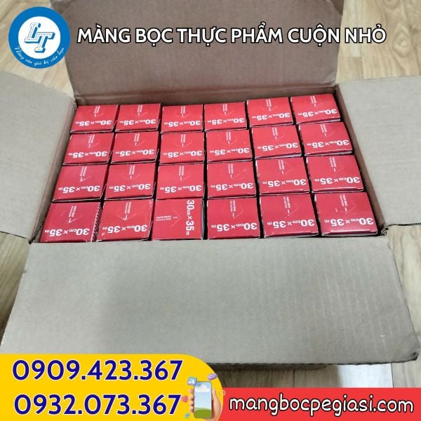 Màng bọc thực phẩm cuộn nhỏ thùng 24 cuộn Màng bọc thực phẩm cuộn nhỏ