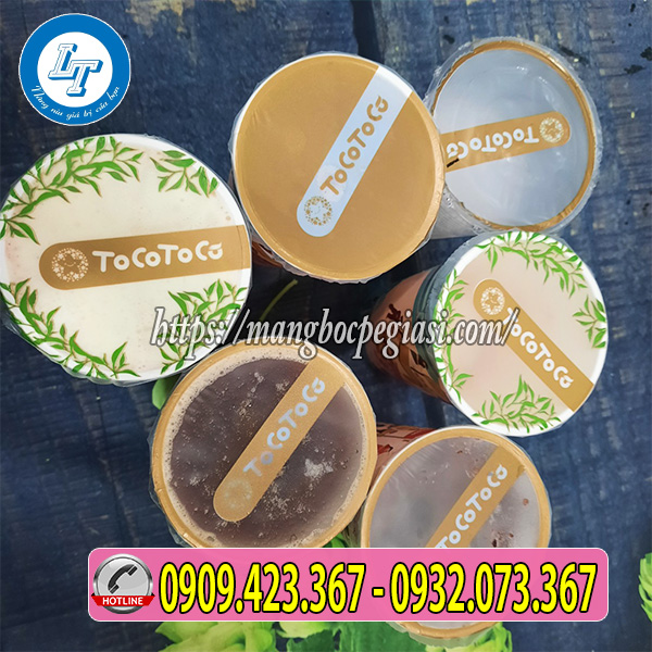 Màng dán miệng ly in logo theo yêu cầu Màng dán miệng ly in logo theo yêu cầu