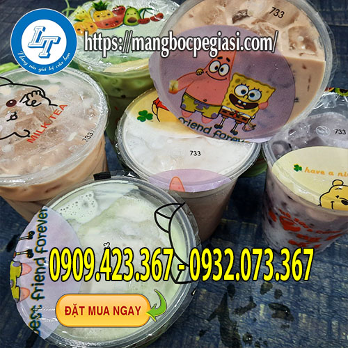 Màng dập ly trà sữa in họa tiết Màng dập ly trà sữa in họa tiết
