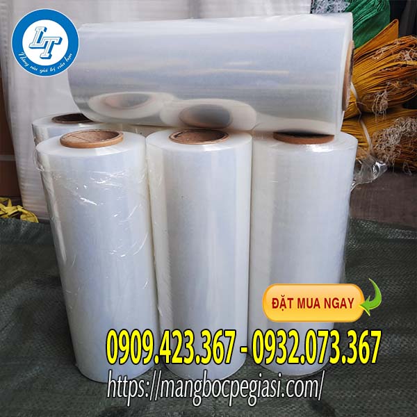 Màng pe bọc hàng màu trắng 25cm Màng pe bọc hàng màu trắng 25cm