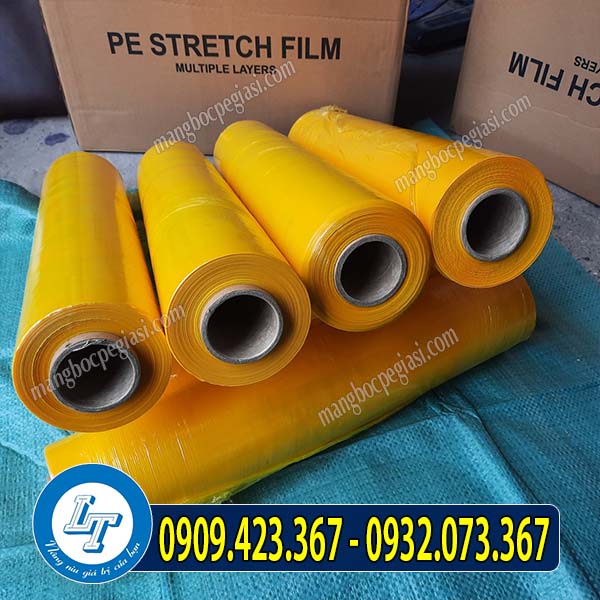 Màng pe bọc hàng màu vàng Màng pe bọc hàng màu vàng