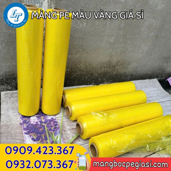 Màng PE bọc hàng màu vàng
