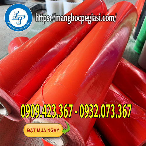 Màng pe quấn pallet màu đỏ 50cm Màng pe quấn pallet màu đỏ 50cm